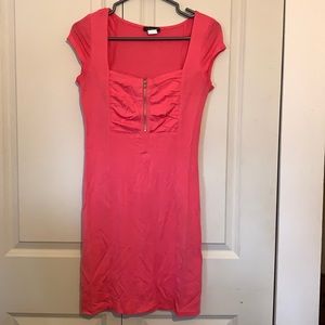 Hot pink mini dress